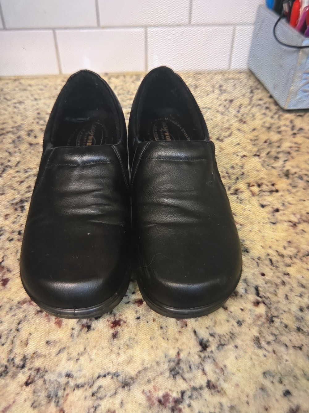 Dr. Scholl's Black Slip-On Work Shoes